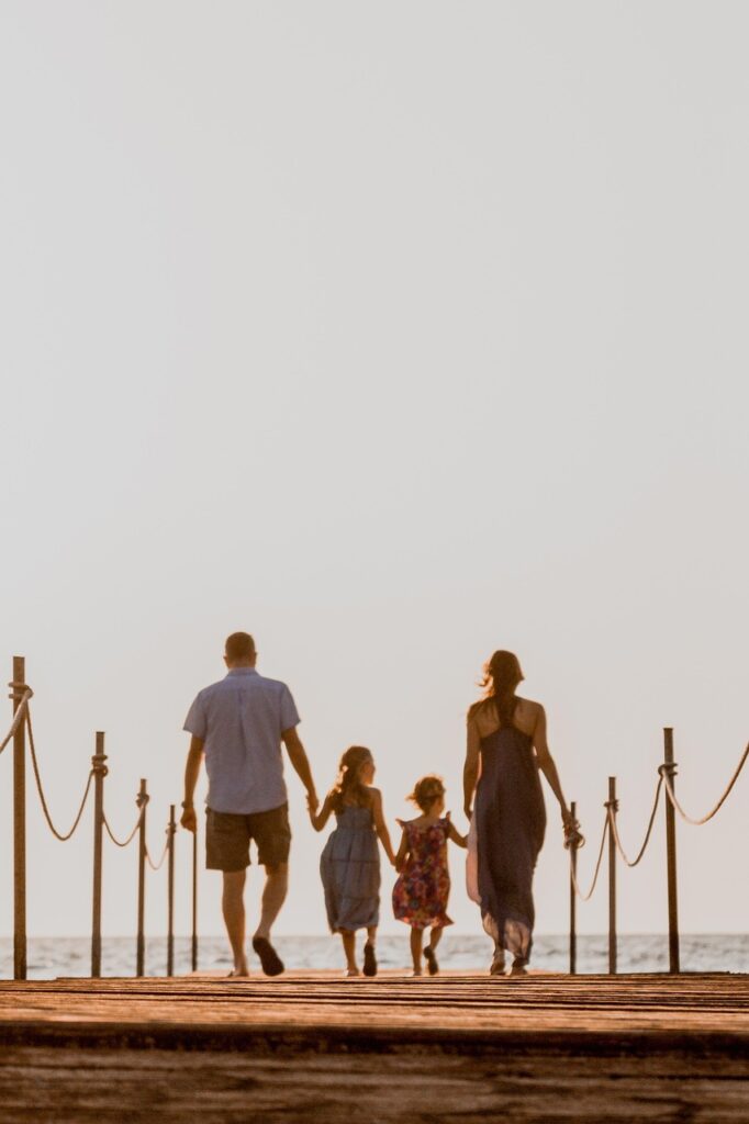 family, walk, beach, holding hands, walking, baby, kids, children, love, adorable, childhood, dad, mom, mother, father, parents, sunset, together, bonding, leisure, happiness, vacation, holiday, portrait, nature, family portrait